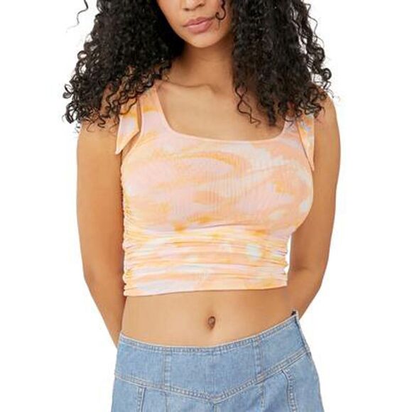 Free People Printed Avenue Tank Top In Ivory Combo - S - Picture 2 of 3